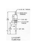 Flame Rod & Igniter - CROSS REFERENCE: US Ignition R6059, Auburn FRS-4-2, Crown CA430